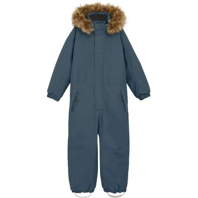 Color Kids Coverall W. Fake Fur 98 Blue 98 Color Kids Coverall W. Fake Fur 98 Blue 98