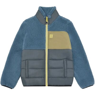 Color Kids Fleece Jacket W. Quilt 134 Blue 134 Color Kids Fleece Jacket W. Quilt 134 Blue 134