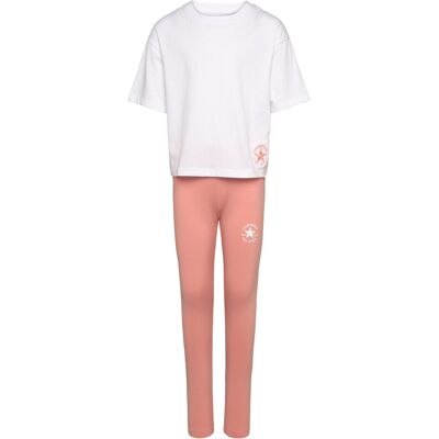 Converse Cnvg Boxy Tee & Legging Set 155/159 Coral 155/159 Converse Cnvg Boxy Tee & Legging Set 155/159 Coral 155/159