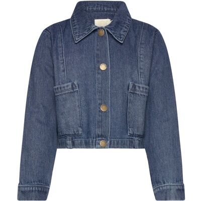 Creamie Jacket Denim Cropped 122 Blue 122 Creamie Jacket Denim Cropped 122 Blue 122