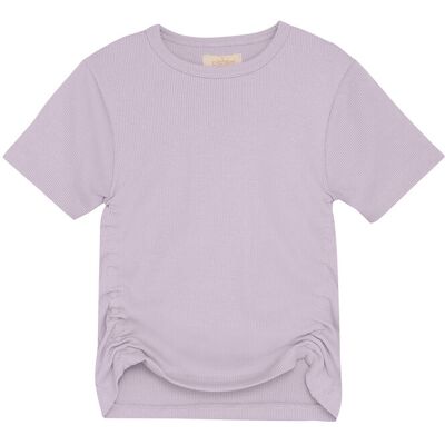 Creamie T-Shirt Ss Rib 116 Purple 116 Creamie T-Shirt Ss Rib 116 Purple 116