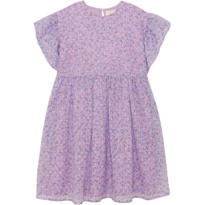 Creamie Dress Flower Dobby 110 Purple 110 Creamie Dress Flower Dobby 110 Purple 110