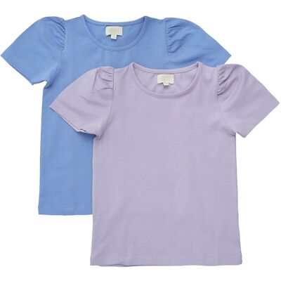 Creamie T-Shirt Ss 2-Pack 122 Blue 122 Creamie T-Shirt Ss 2-Pack 122 Blue 122