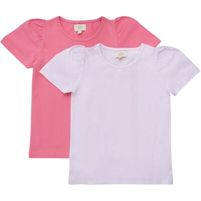 Creamie T-Shirt Ss 2-Pack 122 Pink 122 Creamie T-Shirt Ss 2-Pack 122 Pink 122