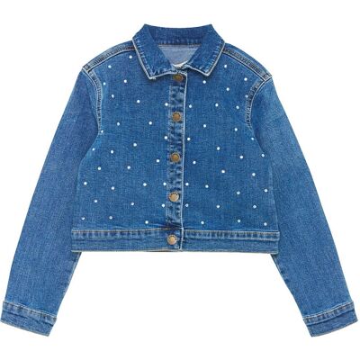 Creamie Jacket Denim Rhinestones 122 Blue 122 Creamie Jacket Denim Rhinestones 122 Blue 122