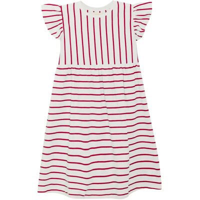 Creamie Dress Ss Stripe 128 Red 128 Creamie Dress Ss Stripe 128 Red 128