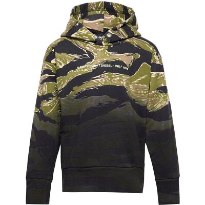 Diesel Salbytigercam Over Sweat-Shirt 104 Green 104 Diesel Salbytigercam Over Sweat-Shirt 104 Green 104