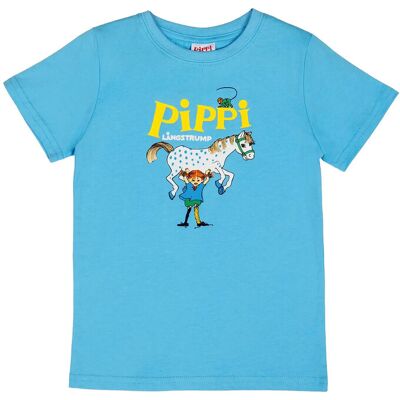 Martinex Pippi Logo T-Shirt 134/140 Blue 134/140 Martinex Pippi Logo T-Shirt 134/140 Blue 134/140