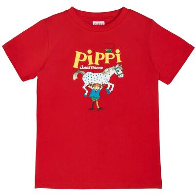 Martinex Pippi Logo T-Shirt 146/152 Red 146/152 Martinex Pippi Logo T-Shirt 146/152 Red 146/152