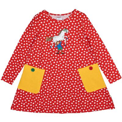 Martinex Prickigt Klänning 128 Red 128 Martinex Prickigt Klänning 128 Red 128