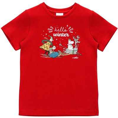 Martinex Hello Winter T-Shirt 110/116 Red 110/116 Martinex Hello Winter T-Shirt 110/116 Red 110/116