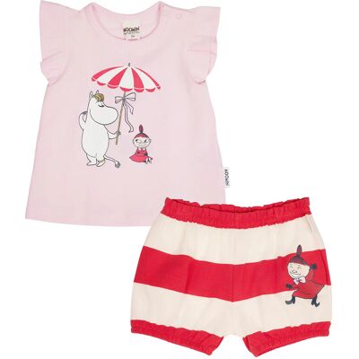 Martinex Snäckstrand Shorts Set 74 Pink 74 Martinex Snäckstrand Shorts Set 74 Pink 74