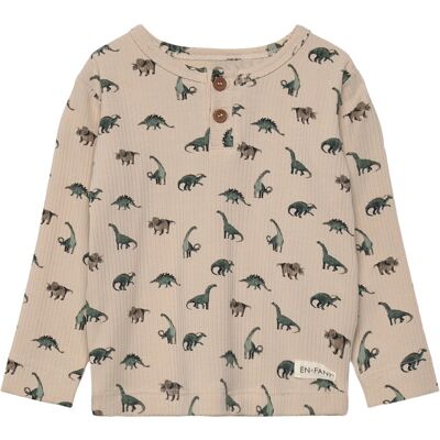 En Fant T-Shirt Ls Rib Aop 56 Beige 56 En Fant T-Shirt Ls Rib Aop 56 Beige 56