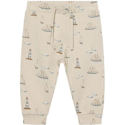 En Fant Pants Rib Aop 56 Beige 56 En Fant Pants Rib Aop 56 Beige 56