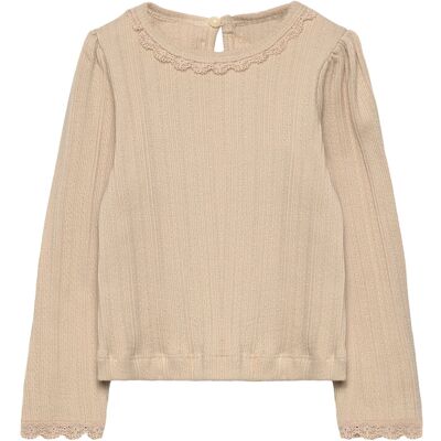En Fant T-Shirt Ls Pointelle 98 Beige 98 En Fant T-Shirt Ls Pointelle 98 Beige 98