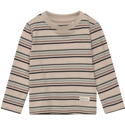 En Fant T-Shirt Ls Stripe 122 Beige 122 En Fant T-Shirt Ls Stripe 122 Beige 122