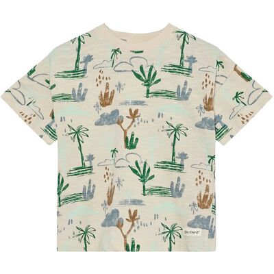 En Fant T-Shirt Ss Slub Aop 98 Beige 98 En Fant T-Shirt Ss Slub Aop 98 Beige 98