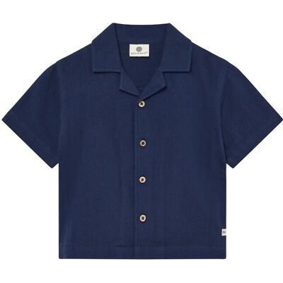 En Fant Shirt Ss Muslin 128 Navy 128 En Fant Shirt Ss Muslin 128 Navy 128