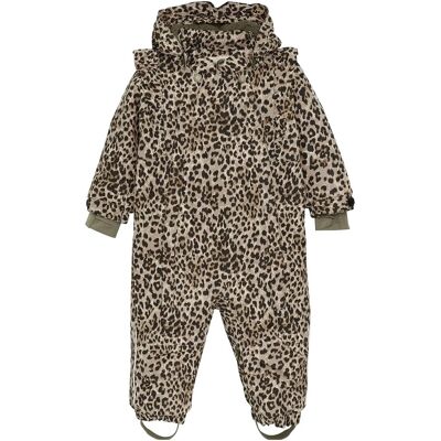 En Fant Baby Snowsuit W. Frills 80 Brown 80 En Fant Baby Snowsuit W. Frills 80 Brown 80