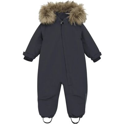 En Fant Baby Snowsuit W. Fake Fur 80 Grey 80 En Fant Baby Snowsuit W. Fake Fur 80 Grey 80