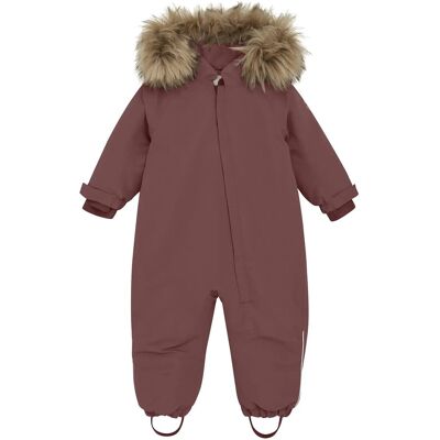 En Fant Baby Snowsuit W. Fake Fur 86 Red 86 En Fant Baby Snowsuit W. Fake Fur 86 Red 86