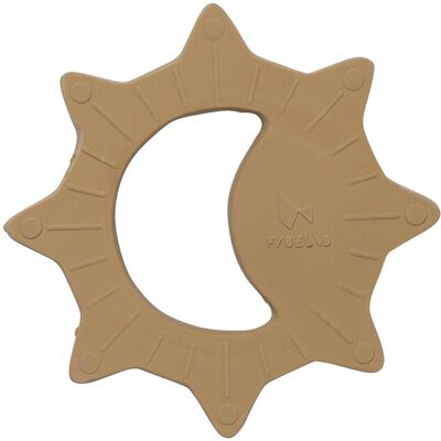 Fabelab Natural Rubber Teether - Sun - Ochre 9.7X1.3X9.7CM Beige 9.7X1.3X9.7CM Fabelab Natural Rubber Teether - Sun - Ochre 9.7X1.3X9.7CM Beige 9.7X1.3X9.7CM
