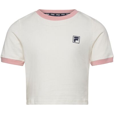 FILA Pratolino Cropped Ringer T-Shirt 86-92 Cream 86-92 FILA Pratolino Cropped Ringer T-Shirt 86-92 Cream 86-92