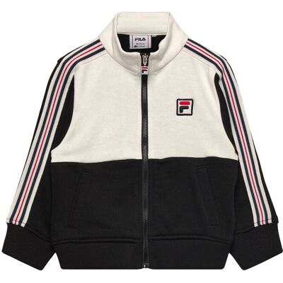 FILA Montereggi Regular Heritage Tape Track Jacket 110-116 Cream 110-116 FILA Montereggi Regular Heritage Tape Track Jacket 110-116 Cream 110-116