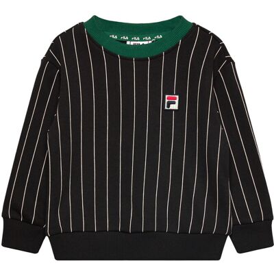 FILA Lubaco Regular Pinstriped Crewneck Sweatshirt 98-104 Black 98-104 FILA Lubaco Regular Pinstriped Crewneck Sweatshirt 98-104 Black 98-104