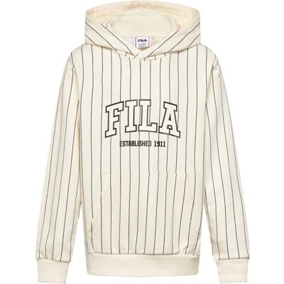 FILA Rifredi Relaxed Graphic Pinstriped Hoodie 134-140 Cream 134-140 FILA Rifredi Relaxed Graphic Pinstriped Hoodie 134-140 Cream 134-140