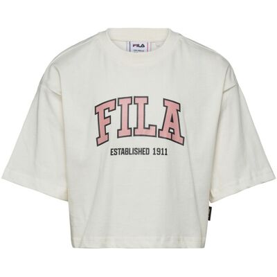 FILA Rifredi Boxy Cropped Graphic T-Shirt 170-176 Cream 170-176 FILA Rifredi Boxy Cropped Graphic T-Shirt 170-176 Cream 170-176