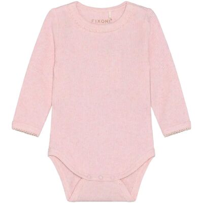 Fixoni Body Ls Melange Rib 56 Pink 56 Fixoni Body Ls Melange Rib 56 Pink 56