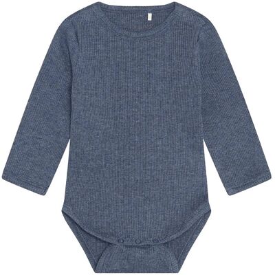 Fixoni Body Ls Melange Rib 74 Blue 74 Fixoni Body Ls Melange Rib 74 Blue 74