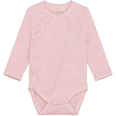 Fixoni Wrap Body Ls Melange Rib 74 Pink 74 Fixoni Wrap Body Ls Melange Rib 74 Pink 74