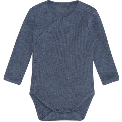 Fixoni Wrap Body Ls Melange Rib 56 Navy 56 Fixoni Wrap Body Ls Melange Rib 56 Navy 56