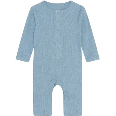 Fixoni Rompers Ls Melange Rib 80 Blue 80 Fixoni Rompers Ls Melange Rib 80 Blue 80