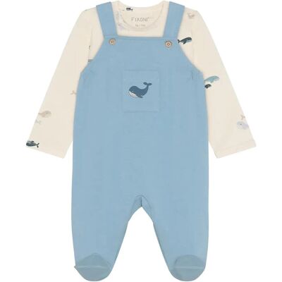 Fixoni Set W. Body And Romper 74 Blue 74 Fixoni Set W. Body And Romper 74 Blue 74