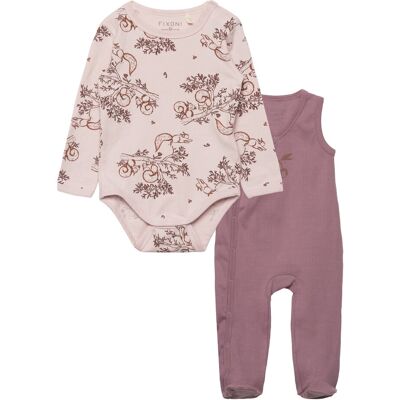 Fixoni Body Ls W.romper 50 Purple 50 Fixoni Body Ls W.romper 50 Purple 50