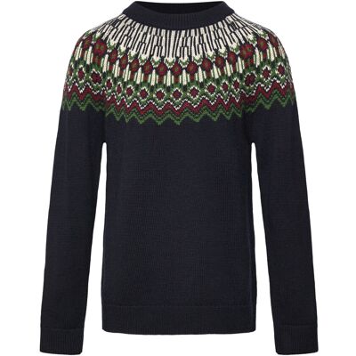 FUB Fair Isle Sweater 130 Navy 130 FUB Fair Isle Sweater 130 Navy 130