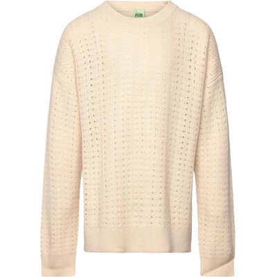 FUB Structure Sweater 100 Cream 100 FUB Structure Sweater 100 Cream 100