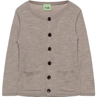 FUB Baby Rib Cardigan 62 Beige 62 FUB Baby Rib Cardigan 62 Beige 62