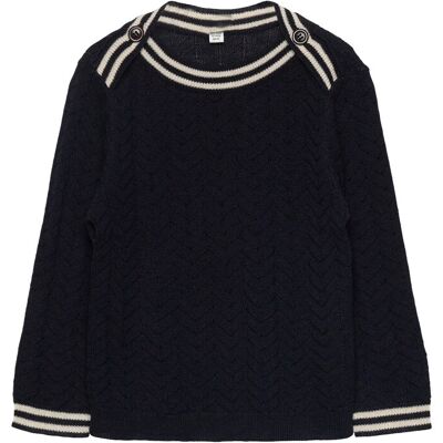 FUB Baby Zigzag Blouse 62 Navy 62 FUB Baby Zigzag Blouse 62 Navy 62