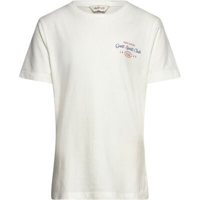 Gant Sports Club Graphic T-Shirt 158-164 Cream 158-164 Gant Sports Club Graphic T-Shirt 158-164 Cream 158-164