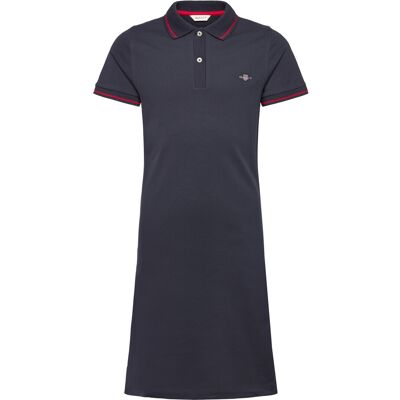 Gant Fitted Polo Pique Dress 146-152 Navy 146-152 Gant Fitted Polo Pique Dress 146-152 Navy 146-152