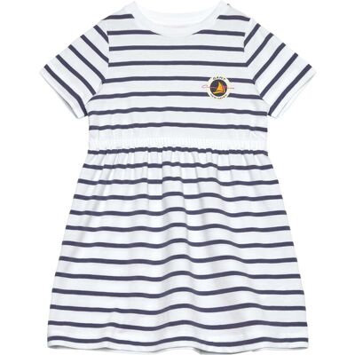Gant Striped T-Shirt Dress 110-116 White 110-116 Gant Striped T-Shirt Dress 110-116 White 110-116