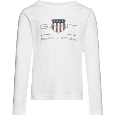 Gant Archive Shield Ls T-Shirt 98-104 White 98-104 Gant Archive Shield Ls T-Shirt 98-104 White 98-104