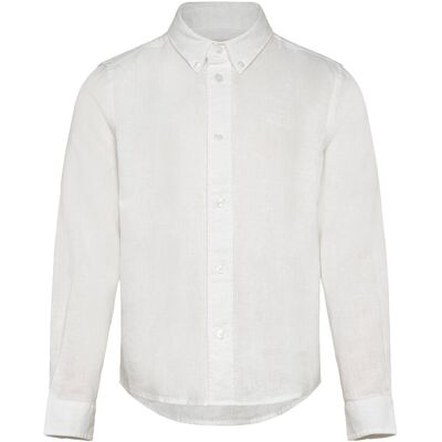 Gant Cotton Linen Bd Ls Shirt 98-104 White 98-104 Gant Cotton Linen Bd Ls Shirt 98-104 White 98-104