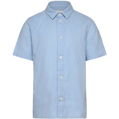 Gant Cotton Linen Ss Shirt 122/128 Blue 122/128 Gant Cotton Linen Ss Shirt 122/128 Blue 122/128