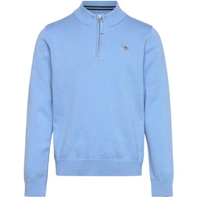 Gant Shield Cotton Half Zip 92 Blue 92 Gant Shield Cotton Half Zip 92 Blue 92