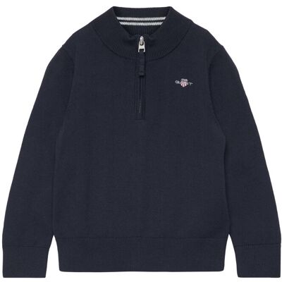 Gant Shield Cotton Half Zip 92 Navy 92 Gant Shield Cotton Half Zip 92 Navy 92